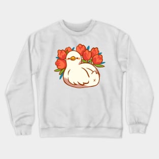 Duck Butt with Tulips Crewneck Sweatshirt